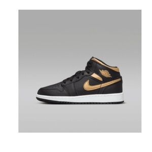 Jordan Kids Sneakers Black and Gold